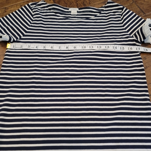 J. Crew Striped Shift Dress Navy White XS - Picture 8 of 9